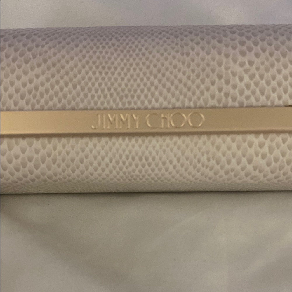 Jimmy Choo Sunglasses with Beige Clutch Bag